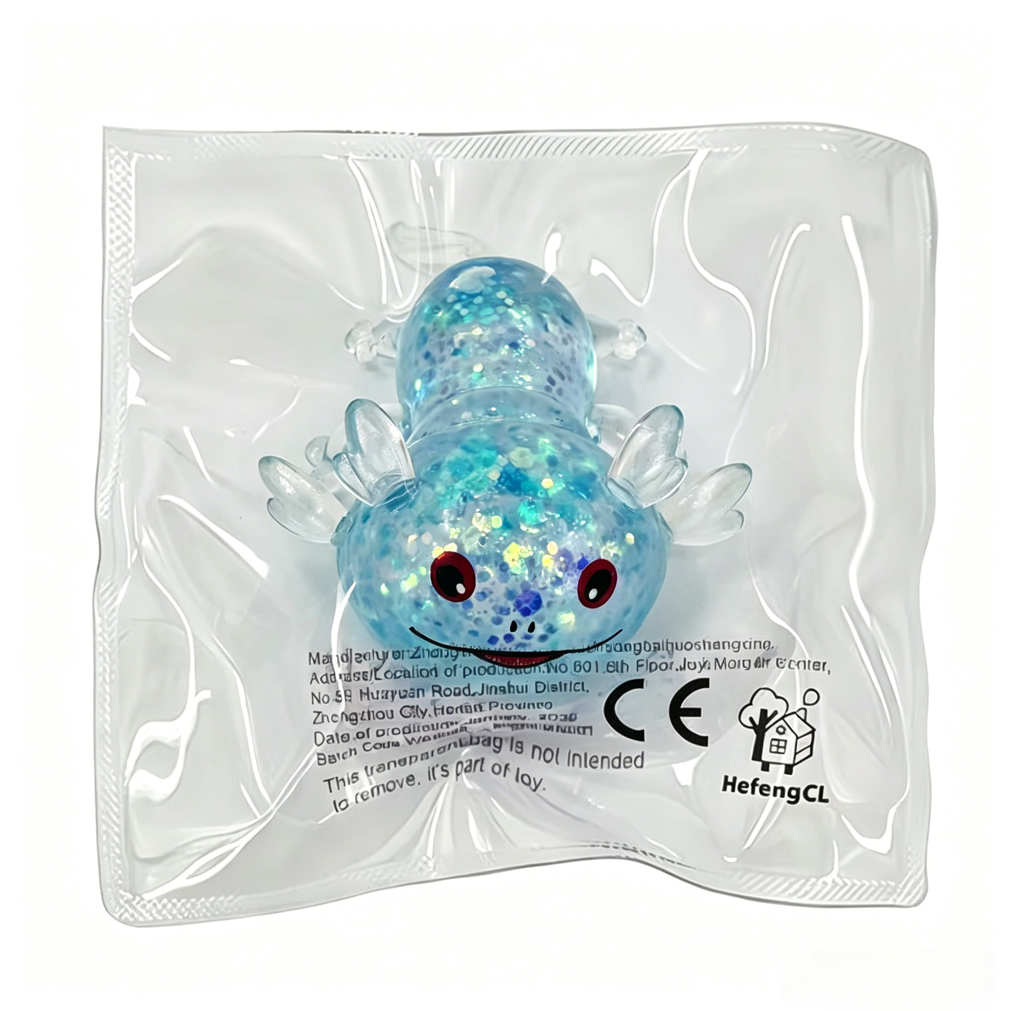 Glitter Cute Salamander Squeeze Toy, Mini